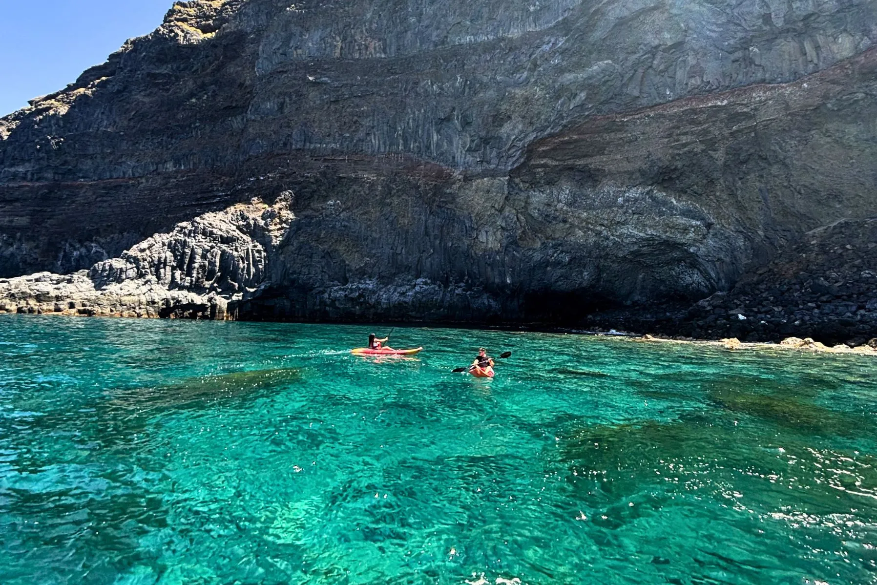 Aguas cristalinas kayaks La Palma